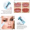 Prreal 4 in 1 Makeup Pen, Eyebrow Pencil & Eyeliner Lip Liner Highlighter All One Pen Waterproof Eye, and Face Makeup, Color Multi-function Beauty (Blue A), 1.0 count