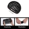 4 Pack Hair Nets Cap Crochet Knit Snood Bonnets Sleeping Hairnet Fitted Hair Cover Wrap Comfortable Haircare Wave Cap for Keep Curls Ballet Serving Shower Bath Head Circumference 20-22in