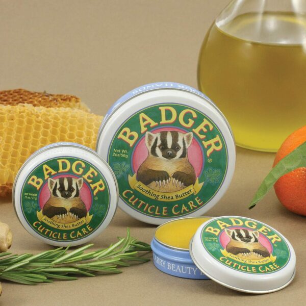 Badger Mini Cuticle Care, For Strong Healthy Nail Growth, With Soothing Shea Butter, Rosemary Fragrance, 21g