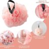 KISUOMAOYI Loofah Shower Puff 3Pcs - Ultra Soft Mesh Bath Sponges for Adults Exfoliating, Scrubbing and Cleaning - Body Scrubbers for Use in Shower