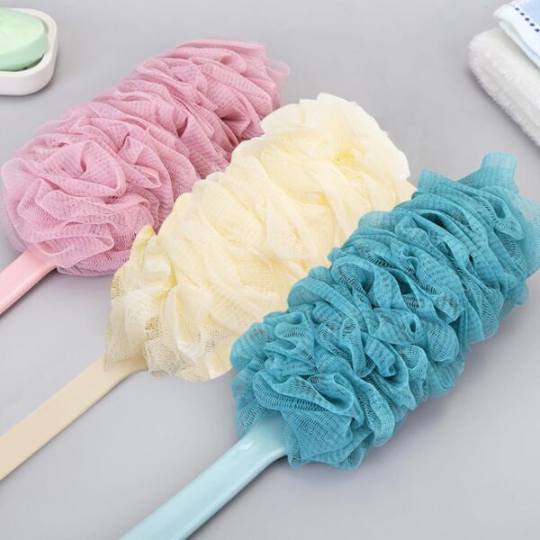 Back Scrubber Long Handle Loofah Bath Brush for Shower, 17 Inches Back Brush Shower Sponge on a Stick(Blue)