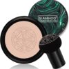 SIAMHOO CC Cream Foundation with Mushroom Head Air Cushion CC Cream Foundation Full Coverage for Flawless Makeup, Even Skin Tone 0.7fl.oz - Natural