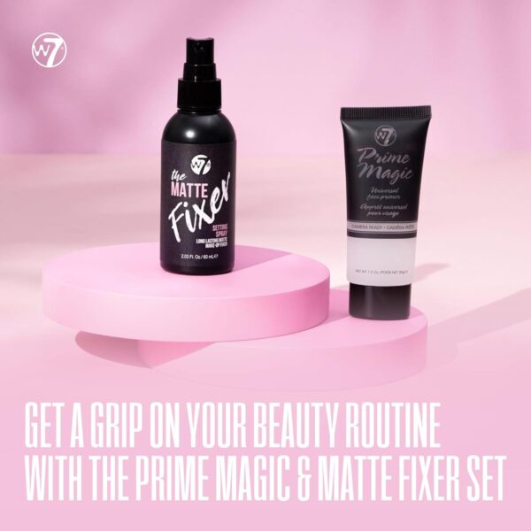 W7 Prime Magic & The Fixer Matte Set - Makeup Primer & Setting Spray Duo for a Smooth, Matte Finish - Pore Minimiser & Shine Control - Quick-Drying, Non-Sticky - Vegan & Cruelty-Free