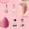 DUAIU 4 Pack Beauty Blender Foundation Sponges Set 4 Color, Latex Free with 1 Sponge Holder Case for Liquid Foundation Powder Sunscreen and Cream