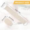 COMNICO 2pcs Exfoliating Body Scrubber, Natural Hemp Back Scrubber Exfoliator Loofah Shower Bath Wash Deep Cleaning Glove and Strap Dead Skin Removal for Men Women(White)