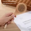 RUIENGCOMM Back Scrubber for Shower Natural Bristles Bath Brush Shower Brush with Short Handle Dry Bath Body Brush with Soft Natural Bristles for Exfoliating Skin