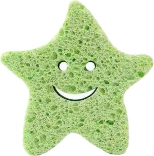 Kids Bath Sponge - Soft Wood Pulp Sponge Body Wash Scrubber,Cute Dead Skin Remover Body Scrubber Bath Rub Shower Brush for Children Kids Baby Toddler