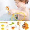 Gatphy Baby Bath Shower Head Baby Bath Toys, Submarine Shaped toddler bath shower head with Suction Cup Battery Operated Baby Watering Bath Toy for Kid Toddlers Girls Boys 1 2 3 4 5 Year Olds