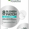 Garnier Blemish Patches, Hydrocolloid patches to reduce the appearance of spots in 8 hours, Ultra-thin & Invisible on all skin tones, Suitable For All Skin Types, Vegan Formula, 22 Patches