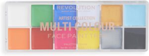 Makeup Revolution London, Artist Collection, Face Paint Tray, Intensely Pigmented, Blendable Formula, 12 Creamy Shades, 12 x 2.7g