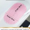 HITSLAM Oval Bath Mat Non Slip Anti Mould, 68 x 38 CM Anti Slip Shower Mat for Bathroom, Machine Washable Bubble Bathtub mat with Suction Cups and Drain Holes, Soft on Feet, Pink