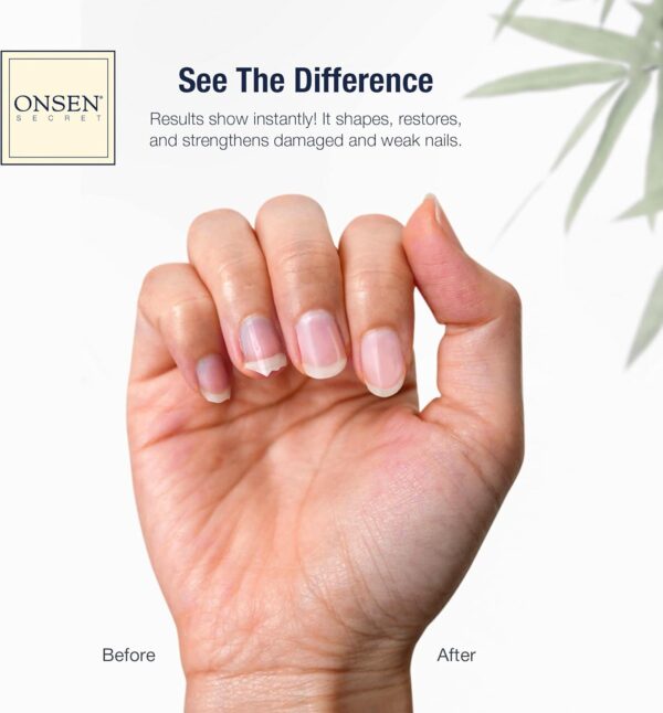 Onsen Secret Japanese Nail File - Professional 10-Pack Nail Files, Double Sided Natural & Acrylic Nail Filers - 120/180 Grit - Disposable, Salon Smooth, Best Nail File for Shiny Nails
