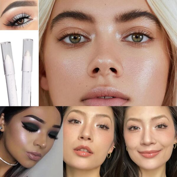 Brightening and Contouring Highlighter, Pearlescent Shiny Eyeshadow Makeup Pen, Long-lasting and Waterproof, Suitable for Women to Brighten and Shape (Eye and Face Makeup)
