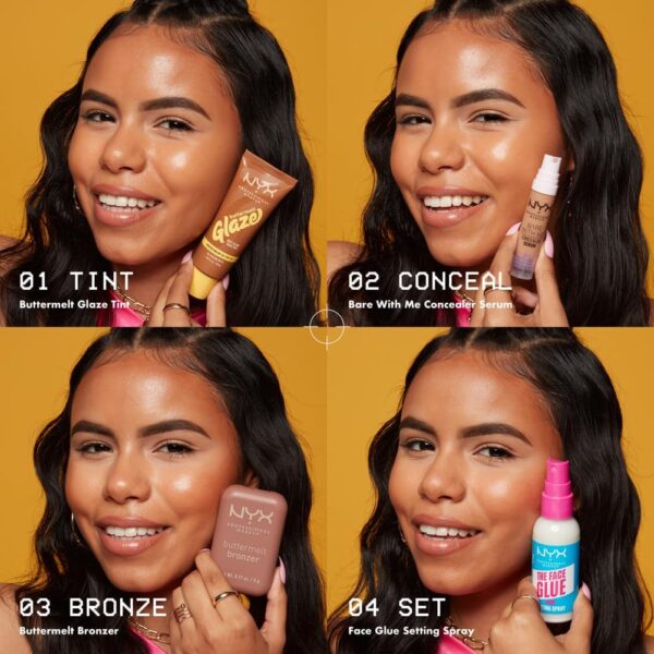 NYX Professional Makeup Buttermelt Glaze Soft Glow Skin Tint + SPF/FPS 30, Foundation, 12h Wear, Vanilla Bean Butta