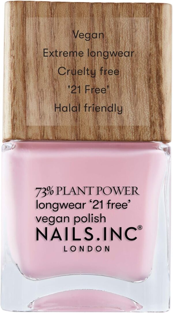 Nails.INC 73% Plant Power Nail Polish, Long Lasting Nail Color Lasts Up to 10 Days, Quick Drying, Cruelty Free, Vegan, 21 Free Formula, Everyday Self-Care, (14ml)