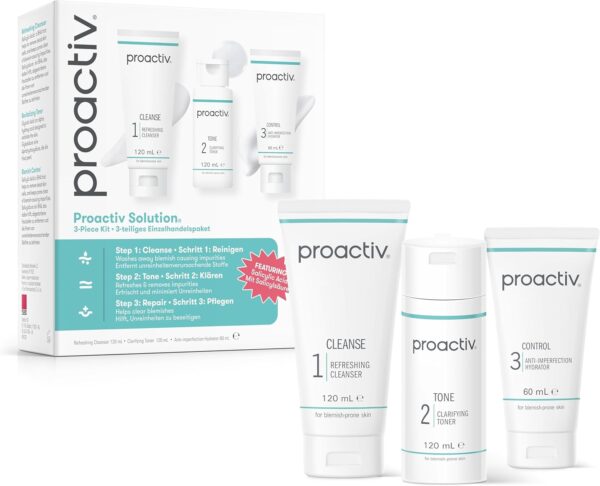 716YfoZ-tOL._AC_SL1500_.jpg Proactiv Solution 60 Day Facial Cleansing 3-Step Routine, 1 x Cleanser 120 ml, 1 x Facial Toner 120 ml, 1 x Hydrator 60 ml (Pack of 1)
