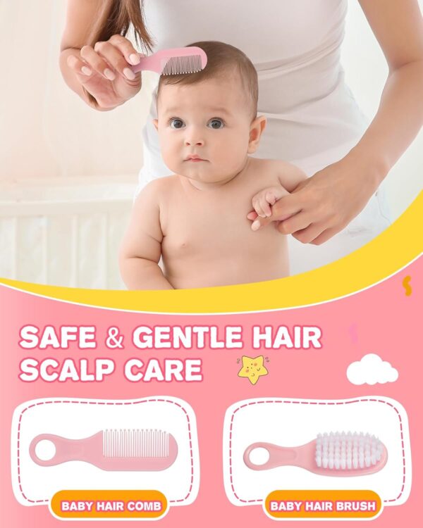 Baby Healthcare and Grooming Kit, Samton Newborn Essentials Stuff, Baby Safety Health Nursery Care Set with Nail Files Clippers, Hair Brush, Comb and More for New Born Infant Toddlers Boys Girls
