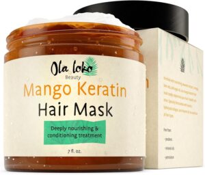Mango Keratin Hair Treatment - Hair Masks for Dry Damaged Hair, Natural Keratin Hair Mask, Deep Hair Repair Treatment for Scalp & Hair, Best Keratin Treatment for Smoother and Stronger Hair