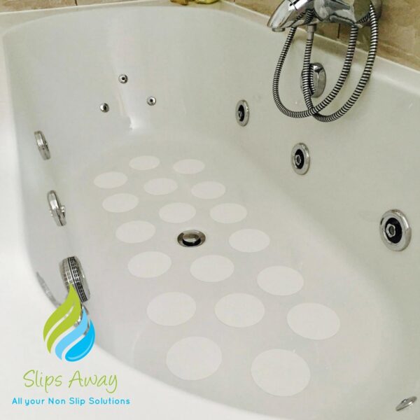Non Slip Bath Mat Shower Stickers adhesive non rubber (10 Large White Discs)