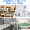 KINKIBOS Wall Mounted Bath Mixer Tap with 3-Spray Handheld Shower Head, Newly Upgraded Diverter, Bathroom Bath Shower Filler Tap, Single Lever Bath Shower Mixer, Solid Brass Chrome