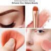 Professional Makeup Brushes Set Mini Makeup Brushes Portable Make up Set Premium Makeup Brushes Kits with PU Leather Bag Foundation Powder Cosmetic Brush Blush Blending Eyeshadow Brushes Sets