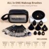 Makeup Brushes, MAANGE 30 Pcs Professional Makeup Brush Set for Foundation Blending Powder Blush Concealers Eyeshadow, 5 Products Included, Makeup Brushes Black, 30 Piece Set