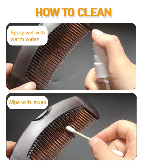 Dandruff Comb Fine Tooth Brown Scalp Detox Comb Lice for Women, Men & Kids Scalp Massage, Detoxing & Sweep Tool for Hair Care