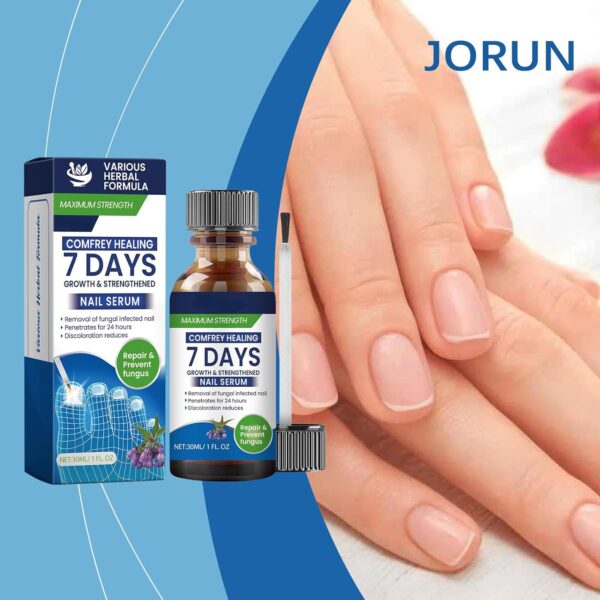JORUN 2 Pcs Fungal Nail Treatment for Toenails Extra Strong Nail Care Serum - Natural 60 Ml Toe Nail Fungal Treatment - No Stimulation Nail Growth Treatment for Broken,Discolored Fungal Nail