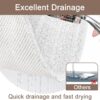 KAZOLEN Shower Mat Non Slip Anti Mould: Bath Mats for Inside Bath- 60 x 40 cm Anti Slip Shower Mats for Inside Shower- Loofah Shower Mat White Long Washable Shower Matt for Elderly Wet Room Quick Dry