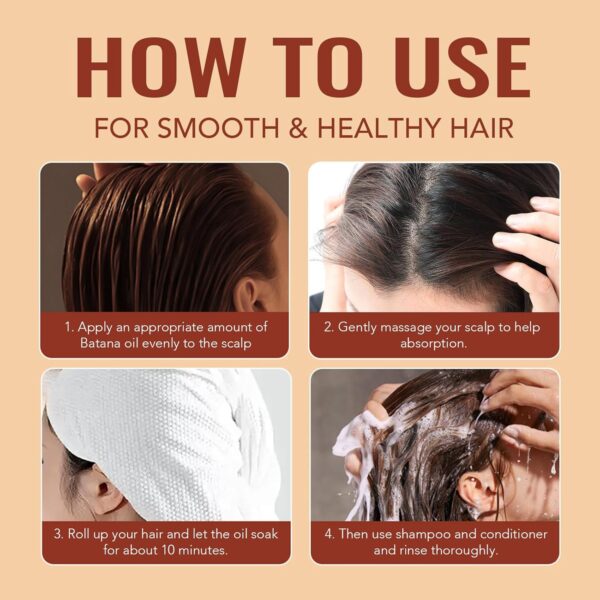Batana Oil for Hair Growth Pure and Natural Raw Unrefined Dr Sebi,Hair Oil,Great for Skin Care and Hair Care Promotes Hair Thickness for Men Women