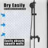 Venuso Square Shower Mats Non Slip Anti Mould, 43 x 75 cm Rubber Anti Slip Bath Mat with Drain Holes, Machine Washable, White