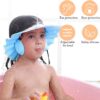 2 Pcs Adjustable Baby Bath Cap, Soft Waterproof Shampoo Visor for Kids, Children’s Hair Washing Shield for Bath Time, Baby Shower Cap in 2 Colours, Ideal for Toddlers and Infants