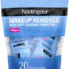 Neutrogena Makeup Remover Cleansing Towelette Singles, Daily Face Wipes To Remove Dirt, Oil, Makeup & Waterproof Mascara, Individually Wrapped, 20 Count