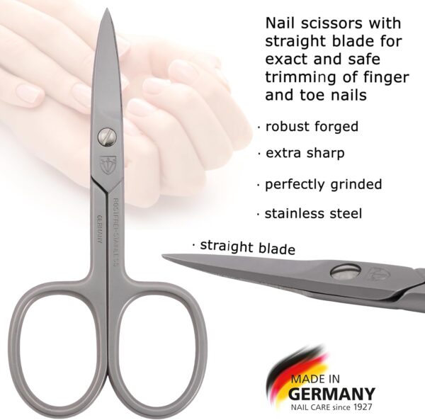 3 Swords Germany | Straight Nail Scissors, Stainless Steel, Extra Sharp - Made in Germany - Manicure, Pedicure, Grooming, Finger & Toe Nail Care by 3 Swords Germany (7889)