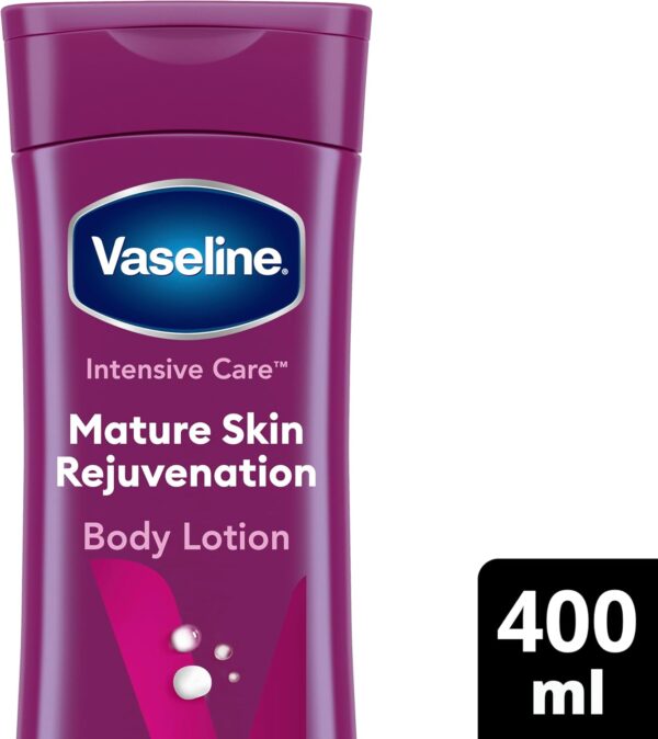Vaseline Intensive Care Mature Skin Rejuvenation Body Lotion heals and balances skin dryness for maturing dry skin 400 ml
