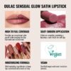 Oulac Nude Moisturising Lipstick - Beige Lip Balm Tinted, Nourishing Lips, Lip Base Primer, Satin Matte Finish, Creamy Texture, Highly Pigmented, With Shea Butter, Vegan Clean Beauty 4g SG01 Bare