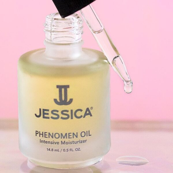 JESSICA Phenomen Cuticle Oil for Nails, Intensive Moisturiser, Natural Jojoba, Almond and Rice Oils, Heals, Rehydrates, 14.8ml