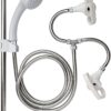 Croydex Secura Shower Set with Shower Head, 1750mm Stainless Steel Hose and Tap Shower Attachments, Suitable for High and Low Pressure Systems, Combi Boilers, Includes Riser Rail, White & Chrome