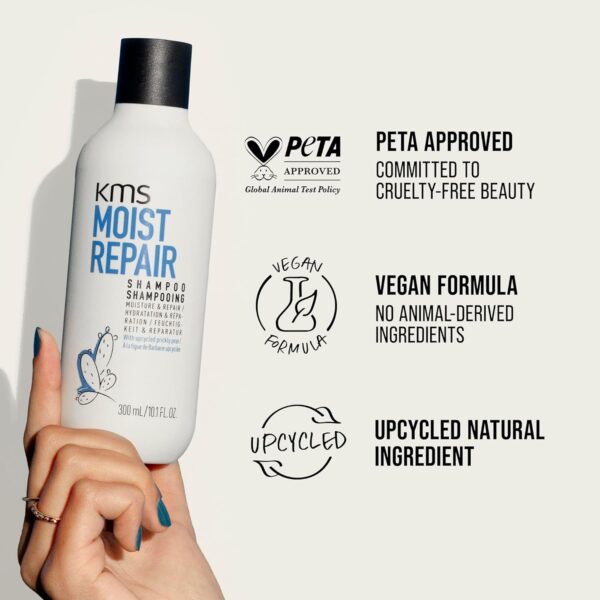 KMS MoistRepair Shampoo for Dry, Damaged Hair, 300ml, Repair, Moisturize, Protect, with Upcycled Prickly Pear, Vegan Formula
