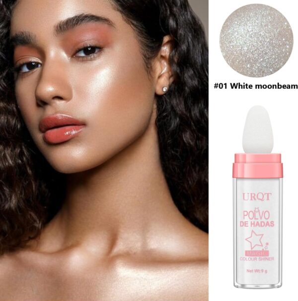 3 Pack Polvo De Hadas Fairy Highlighter Patting Powder Face Body Glitter Shimmer Brightens Blusher Waterproof Smooth Highlighter Festival Party Makeup (Set A)