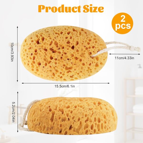 719EiZl3MSL._AC_SL1500_.jpg Body Bath Sponge 2PCS Sponges Bath Large Soft Honeycomb Bath Sponges Shower Sponges for Women Men Exfoliating Body Sponge Dense Foam for Gentle & Deep Cleansing, Ultra-Soft for Sensitive Dry Skin