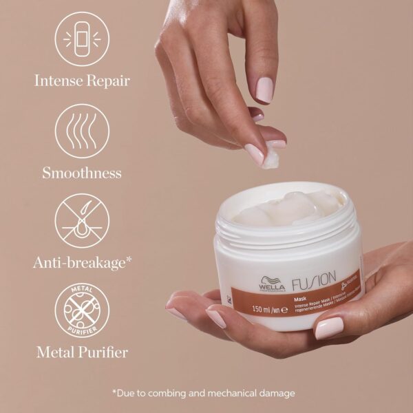 Wella Professionals Fusion Intense Repair Professional Haircare, Protection against Breakage & Damage, Deep Repair Hair Mask Treatment
