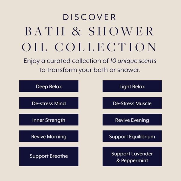 Aromatherapy Associates Discovery Collections Miniature Bath & Shower Oil Set, 10 x 3 ml, 100% Natural Formulation Infused Body Oil Body Treatment Home SPA