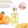 Nail Cuticle Oil 15ml with Organic Vitamin E & B, Cuticle Oil for Nails, Jojoba Nail Cuticle Oil,Nail Oil Soothe Moisturize with Dropper Design for Dry Rough Nail Care Repair (Orange)