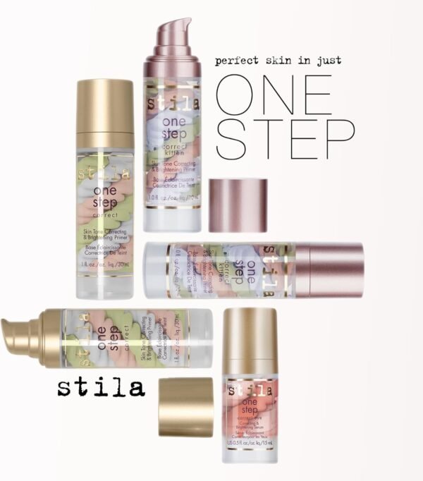 Stila One Step Correct Skin Tone Color Corrector – All in 1 Brightening Primer Serum & Make-up Primer for Even Skin - 30ml