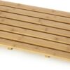 Trendi Bamboo Wooden Bath Mat | Rectangular Bath Mat | Bath Mats For Bathroom, Outdoor Shower & Spa | Multipurpose with Anti Slip Rubber Feet Duck Board Wooden Shower mats