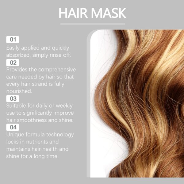 Hair Mask For Repairing Dry, 2024 Damaged & Dull Hair, Maleic Bond Repair Complex With Transglutaminase, For Damaged & Controls Frizzy Hair, For Women & Men, Unscented 100 g (