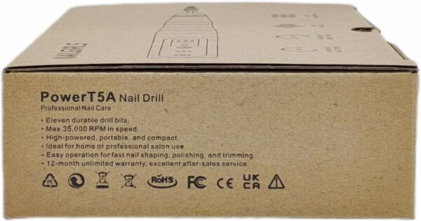 NAILGIRLS Rechargeable Cordless Nail Drill Machine, Portable Electric 35000RPM Professional File for Acrylic Gel Nails, Efile Manicure Pedicure Polishing, Pink