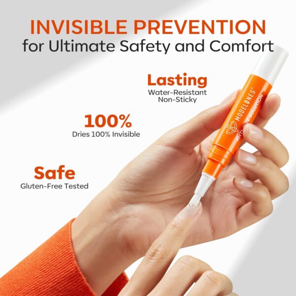 Modelones Stop Nail Biting Pen, Nail Biting Prevention, Thumb Sucking Deterrent, Nail Biting Treatment for Kids & Adults, Natural Nail Care Pen to Help Stop Nail Biting Habit, Safe Solution for Biters