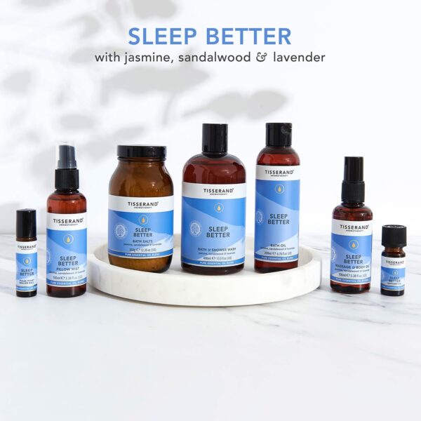 Tisserand Aromatherapy - Sleep Better - Bath & Shower Wash - Lavender, Jasmine & Sandalwood Essential Oils - 100% Natural Pure Essential Oils - 400ml